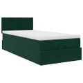vidaXL Osmanský rám postele s matracom tmavozelená 90x190 cm zamat