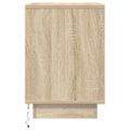 vidaXL Nočné skrinky s LED osvetlením 2 ks Dub sonoma 38x34x50 cm