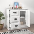 vidaXL Komoda lesklá biela 70x35,5x67,5 cm spracované drevo