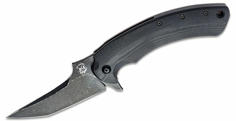FOX knives FX-537 BR GECO taktický vreckový nôž 8,5 cm, celočierna, G10, titán - bronz