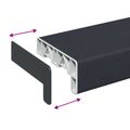 vidaXL Parapetné dosky Antracitové s drevenou textúrou PVC