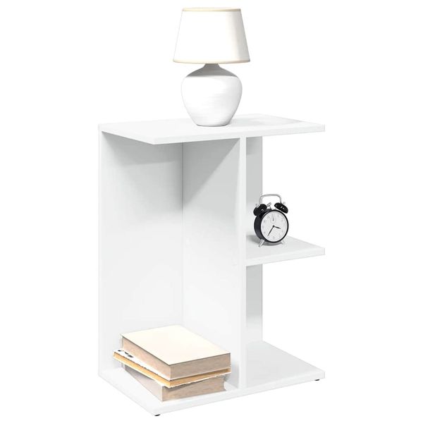 vidaXL Nočný stolík Biely 46,5x29x61 cm Upravené drevo