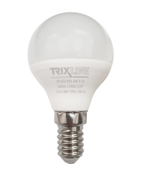 LED žiarovka Trixline 4W 360lm E14 P45 teplá biela