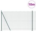 vidaXL Zvarené drôtené pletivo s betónovým základom 10 x 1,4 m Zelená