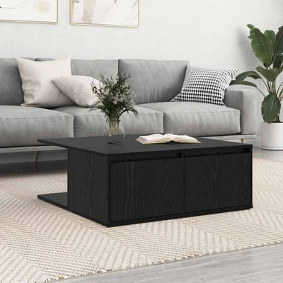 vidaXL Konferenčný stolík Čierny dub 80 x 80 x 31 cm Kompozitné drevo