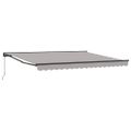 vidaXL Rám markízy Svetlosivá 400 × 300 cm Polyester s PU povrchom