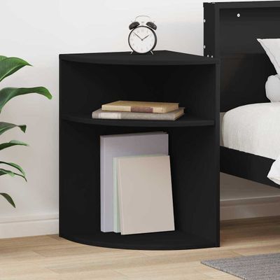 vidaXL Koncový stôl Čierna 39,7 x 39,7 x 60 cm Kompozitné drevo