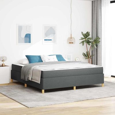 vidaXL Rám postele Tmavo šedá 180 x 200 cm látka
