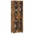 vidaXL Highboard FLORIN 60 x 35 x 182 cm Dymová dub Kompozitné drevo