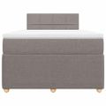 vidaXL Boxspring posteľ s matracom sivohnedý 120x200 cm látka