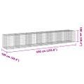 vidaXL Gabiónový kôš s krytom 650x100x100 cm pozinkované železo
