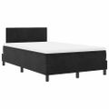 vidaXL LED box s pružinami s vankúšom Čierna 120 x 200 cm Zamat