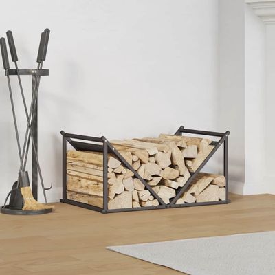 vidaXL Regál na krbové drevo, 70x43x34,5 cm, za studena lisovaná oceľ