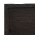 vidaXL Kúpeľňová doska tmavohnedá 40x60x(2-6) cm ošetrený masív
