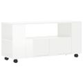 vidaXL TV skrinka lesklá biela 102x34,5x43 cm kompozitné drevo