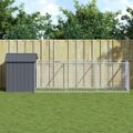 vidaXL Búda pre psa so strechou antracitová 117x405x123 cm pozin. oceľ