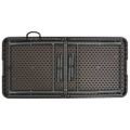 vidaXL Skladací záhradný stôl,hnedý 120x60x74cm, HDPE, ratanový vzhľad