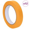 vidaXL Pásky na maliarske maskovanie 12 ks Žltá 19mm x 50m Papier