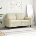 vidaXL 2-miestna pohovka krémová 120 cm umelá koža