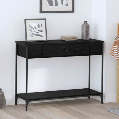 vidaXL Konzolový stôl Čierny dub 100 x 34.5 x 75 cm Kompozitné drevo