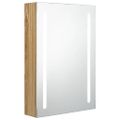 vidaXL LED kúpeľňová zrkadlová skrinka farba dubu 50x13x70 cm
