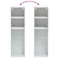 vidaXL TV skrinky s LED svetlami 2 ks biele 30,5x30x102 cm