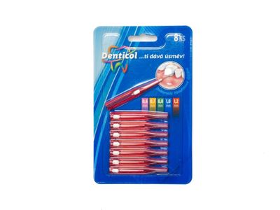 Denticol V01 veľ. 0,6mm, medzizubná kefka vysúvacia, 8ks