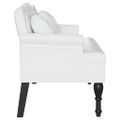 vidaXL Chesterfield lavica Biela 120,5 x 65 x 75 cm Umelá koža