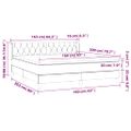 vidaXL Posteľný rám boxsping s matracom ružový 160x200 cm zamat