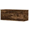 vidaXL Úložný box dymový dub 90x35x35 cm spracované drevo