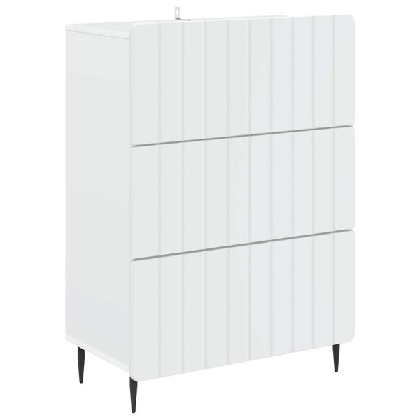 vidaXL Zásuvkový kabinet Biela 66 x 34,5 x 92 cm Kompozitné drevo