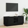 vidaXL TV skrinka 102 x 35 x 45 cm Čierny dub Kompozitné drevo