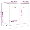 vidaXL Skrinka pod drez “Lyon”, dub artisan 80x46x81,5 cm