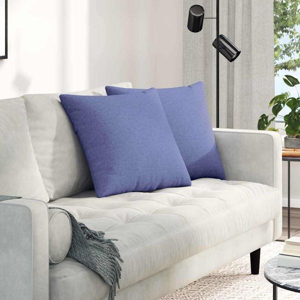 vidaXL Vankúše na pohovku 2 pcs Modrá džínovina 50 x 50 cm látka