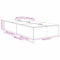 vidaXL Rám postele s úložným prostorem Betónová šedá 80 x 200 cm