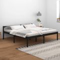 vidaXL Posteľ pre seniorov, čierna 200x200 cm, borovicový masív