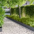 vidaXL Obrubník trávnika 10 ks 100 x 25 cm Oceľ Antracitová
