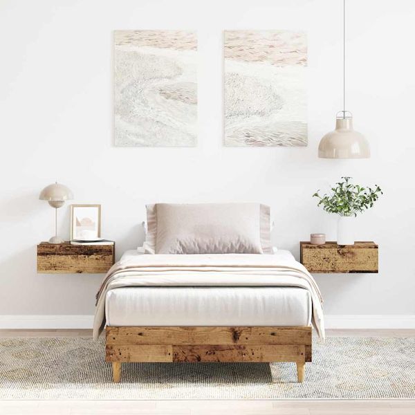 vidaXL Posteľný rám bez matraca staré drevo 90x200 cm kompozitné drevo