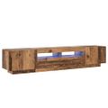 TV skrinka vidaXL s LED osvetlením Staré drevo 200x35x40 cm