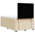 vidaXL Boxspring posteľ s matracom krémová 120x190 cm látka