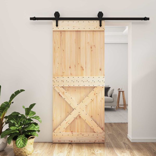 vidaXL Posuvné dvere Prírodná a čierna 90 x 210 cm