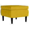 vidaXL Kreslo wingback s podnožkou horčicovo-žlté zamatové