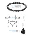 Sada čiernej masážnej Hula Hoop so závažím HMS HHW11 a zoštíhľujúceho bedrového pásu HMS BR163 PLUS SIZE