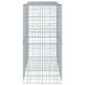 vidaXL Gabiónový kôš s krytom 1200x100x150 cm pozinkované železo
