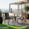 Balkónový set stôl + 2 stoličky čierny Gardlov 27568 Balkonový set stůl + 2 židle černý Gardlov 27568