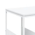 vidaXL Príručný stolík s kolieskami biely 55x36x63,5cm spracov. drevo
