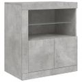 vidaXL Komoda s LED svetlami betónovo sivá 181,5x37x67 cm