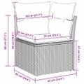 vidaXL Súprava záhradných pohoviek 7 ks Čierna polyratan