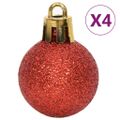 vidaXL 64-dielna sada vianočných ozdôb červená/biela