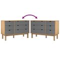 vidaXL Skrinka so zásuvkami OTTA, hnedo sivá 111x43x73,5 cm, borovica